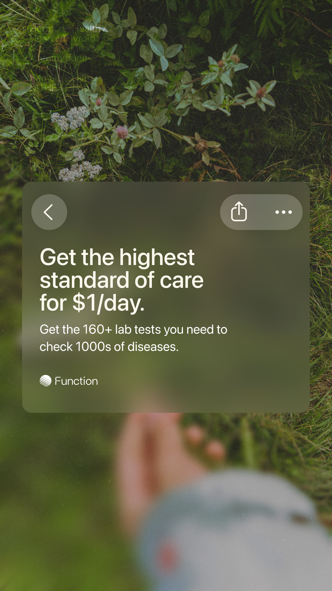 Function Health Facebook ad