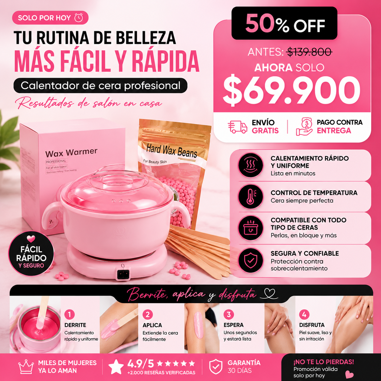 Robi Facebook ad: Depilación de salón, ahora desde casa