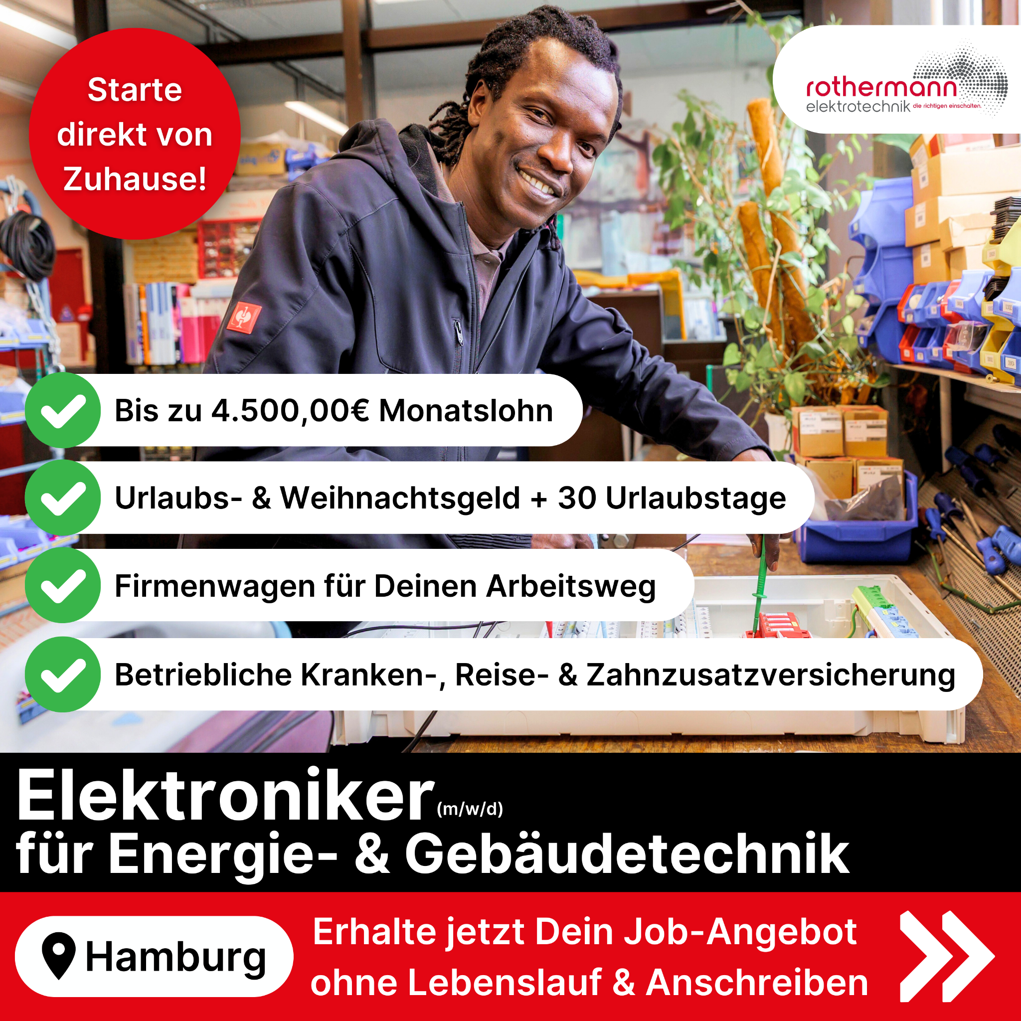 Candidate Flow Jobs: Elektro Facebook ad