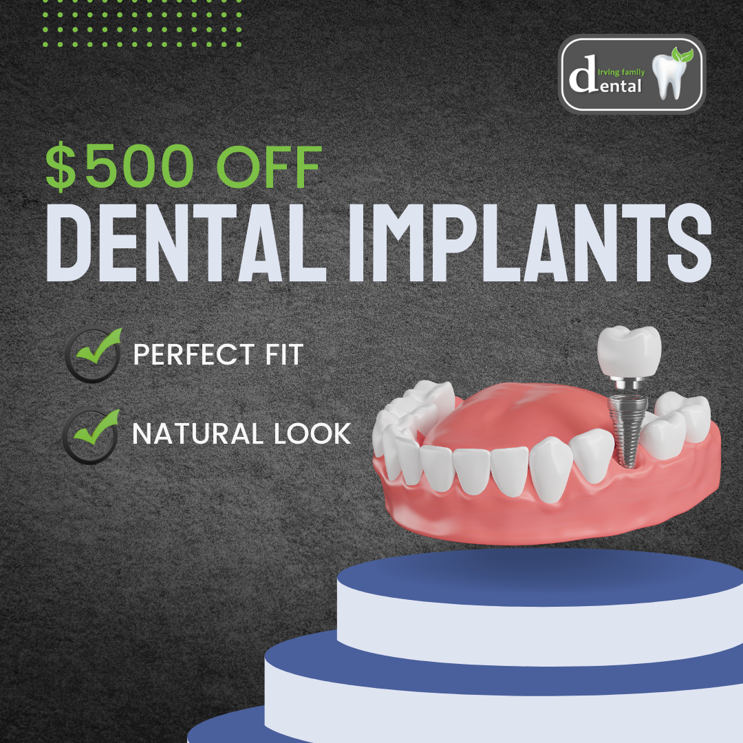 Irving Family Dental Facebook ad from Mar 7, 2025