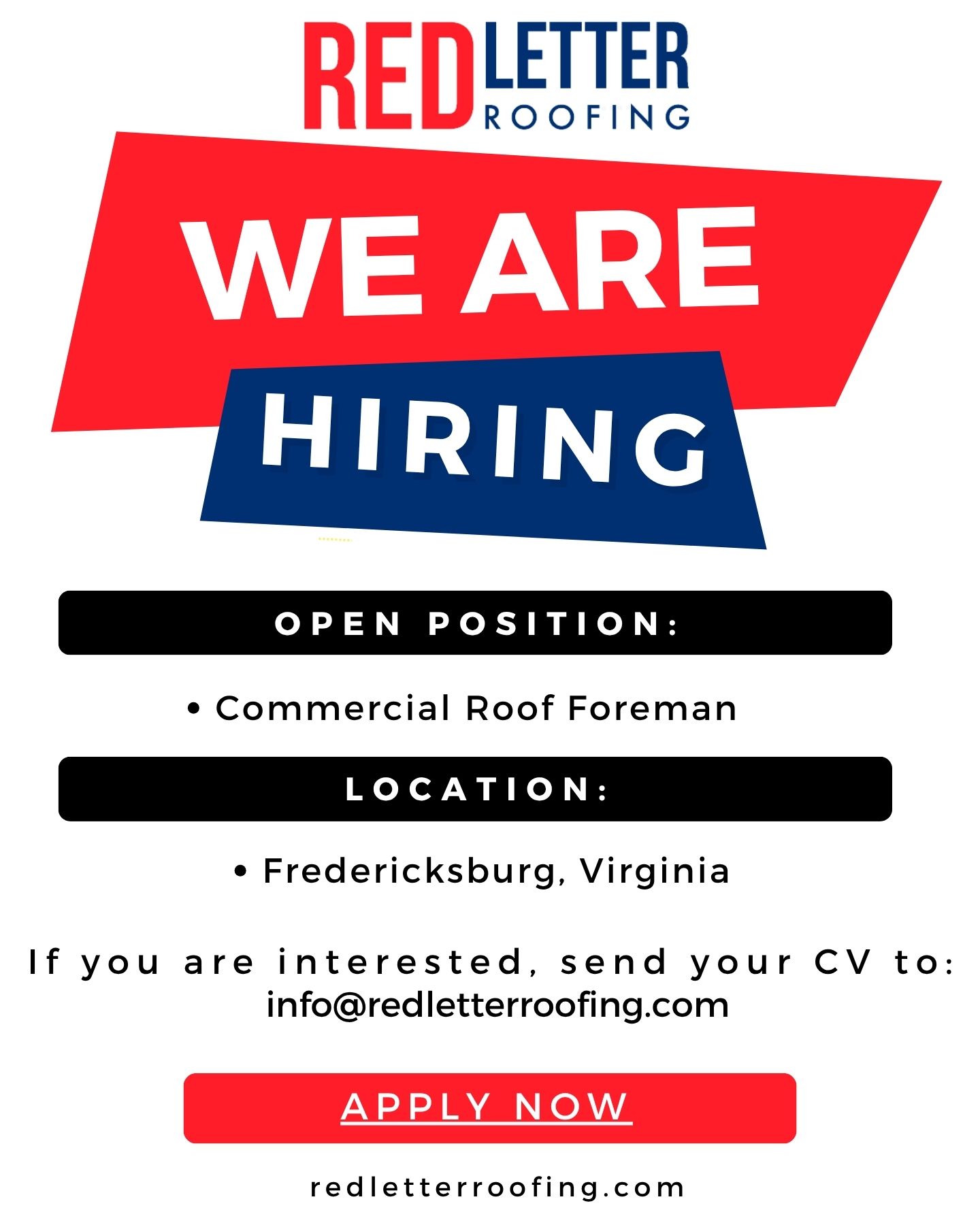 Red Letter Roofing Facebook ad from May 30, 2025