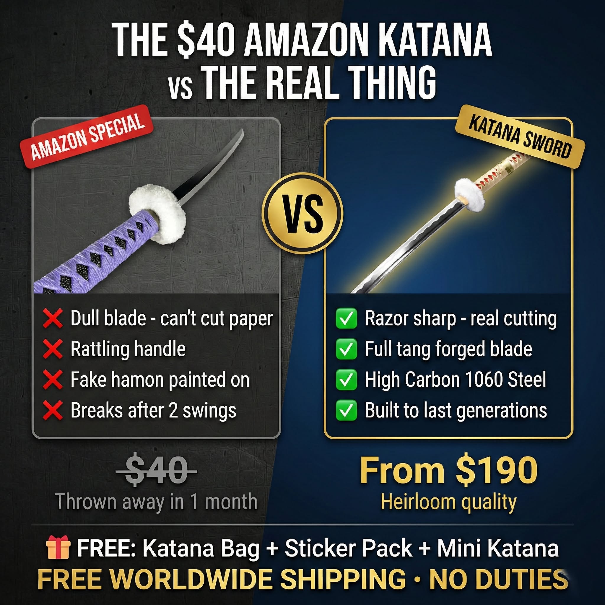 Katana SwordCom Facebook ad