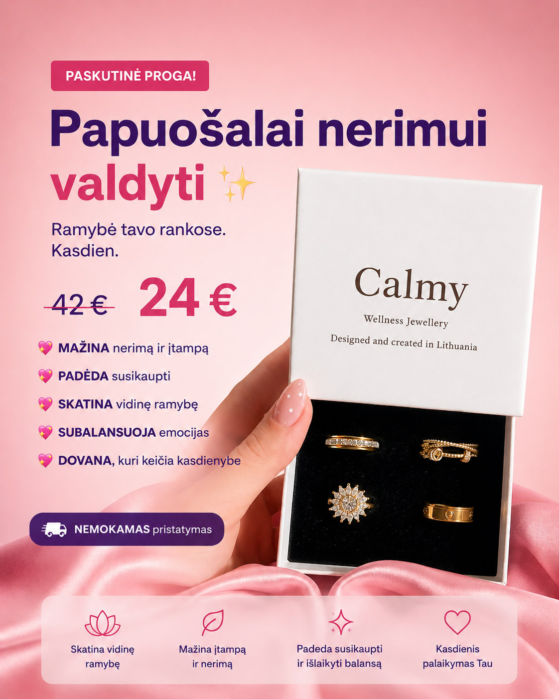 Calmy.lt Facebook ad