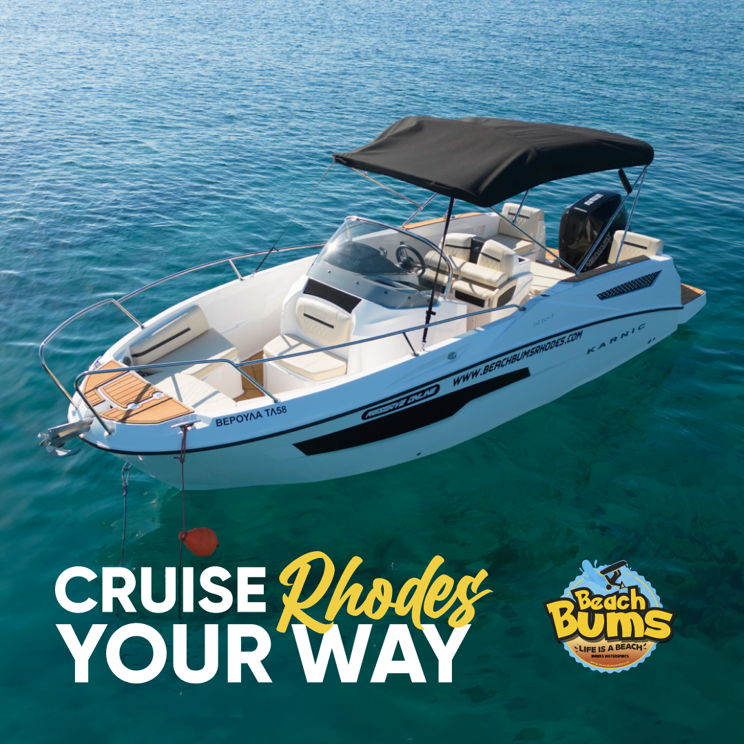 Beach Bums Water Sports Rhodes Facebook ad: Discover hidden coves and iconic sights on a…