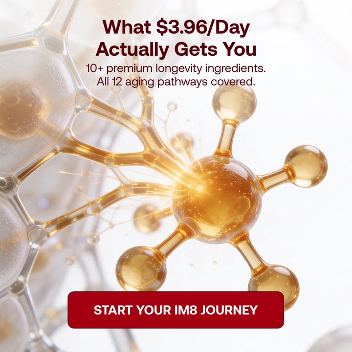 IM8 Global Facebook ad: Longevity Starts at the Cellular Level