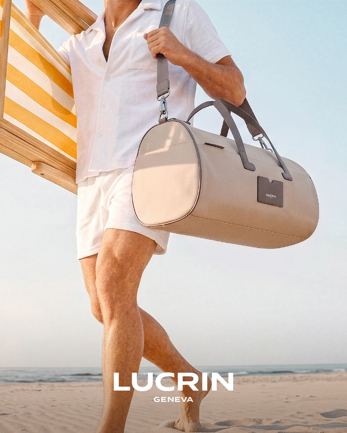 LUCRIN Geneva Facebook ad: Luxury Leather Travel Bags