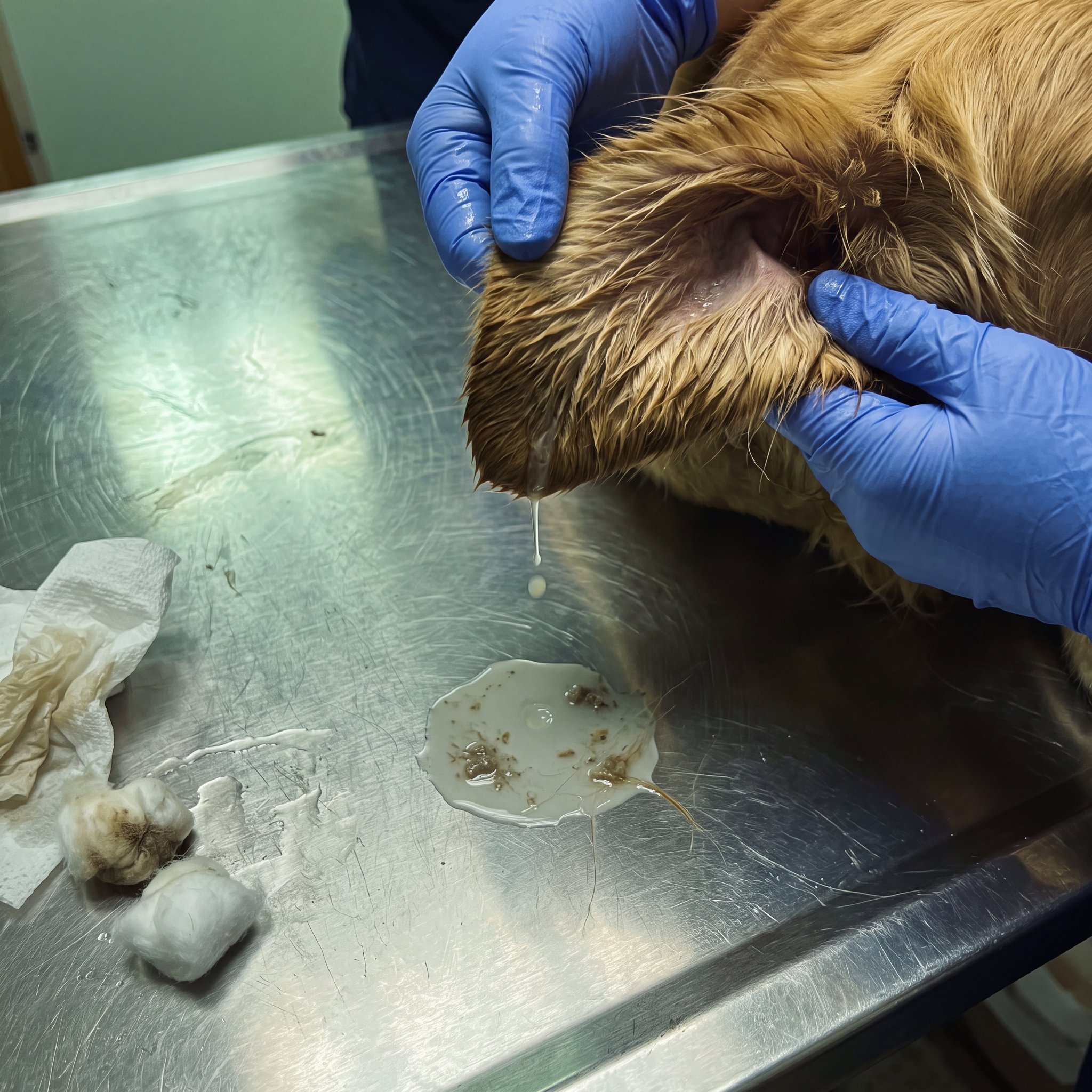 The Pet Ear Health Foundation Facebook ad: Why cleaning your dog's ears more makes it worse