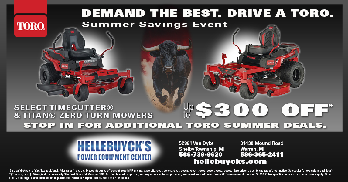 Hellebuyck's Power Equipment Center Facebook ad from May 31, 2026