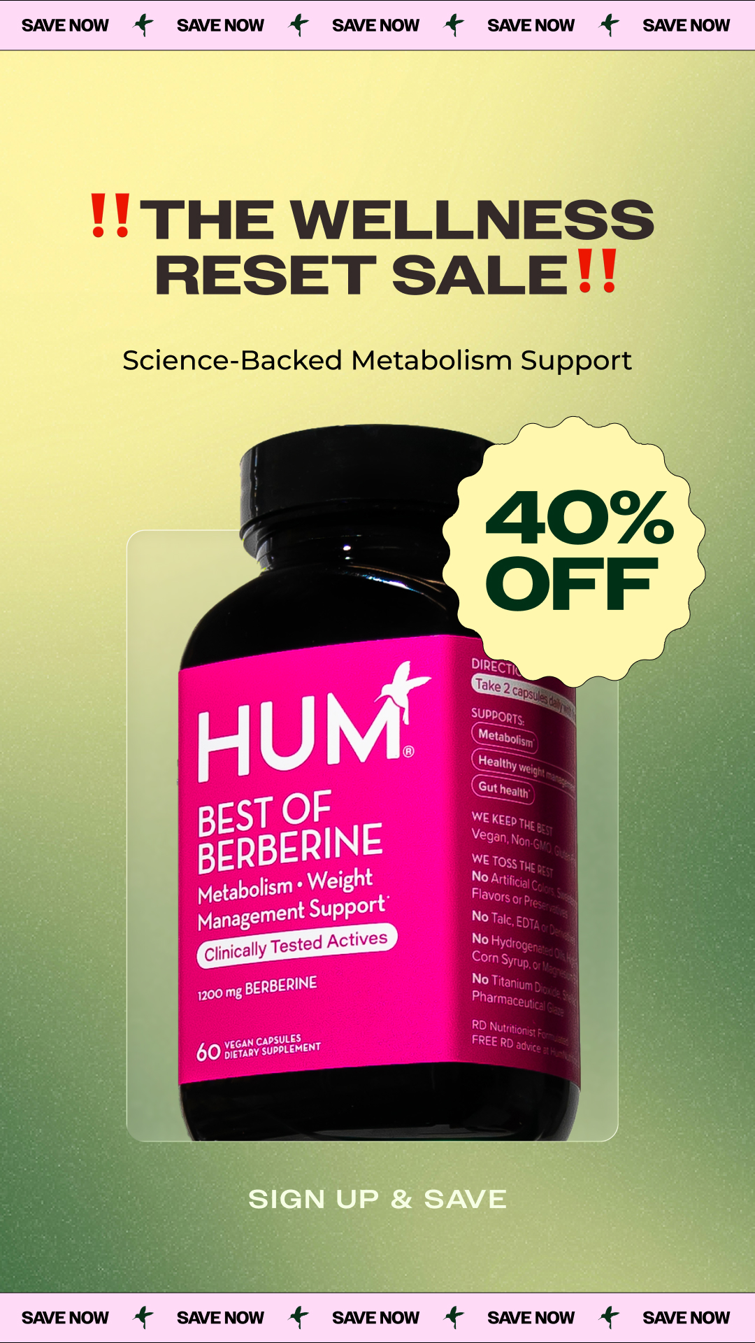 HUM Nutrition Facebook ad