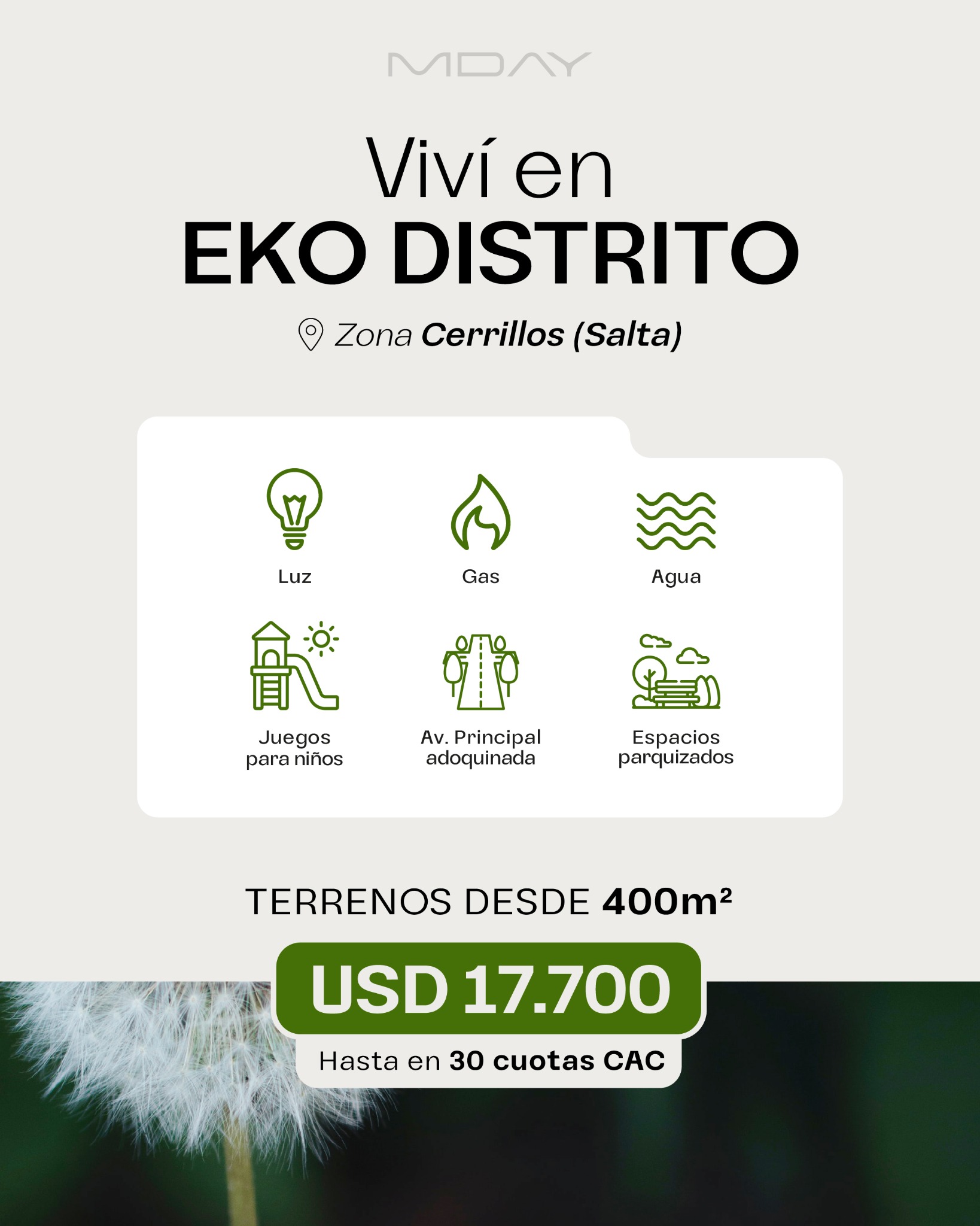 Grupo MDay Facebook ad from May 20, 2026