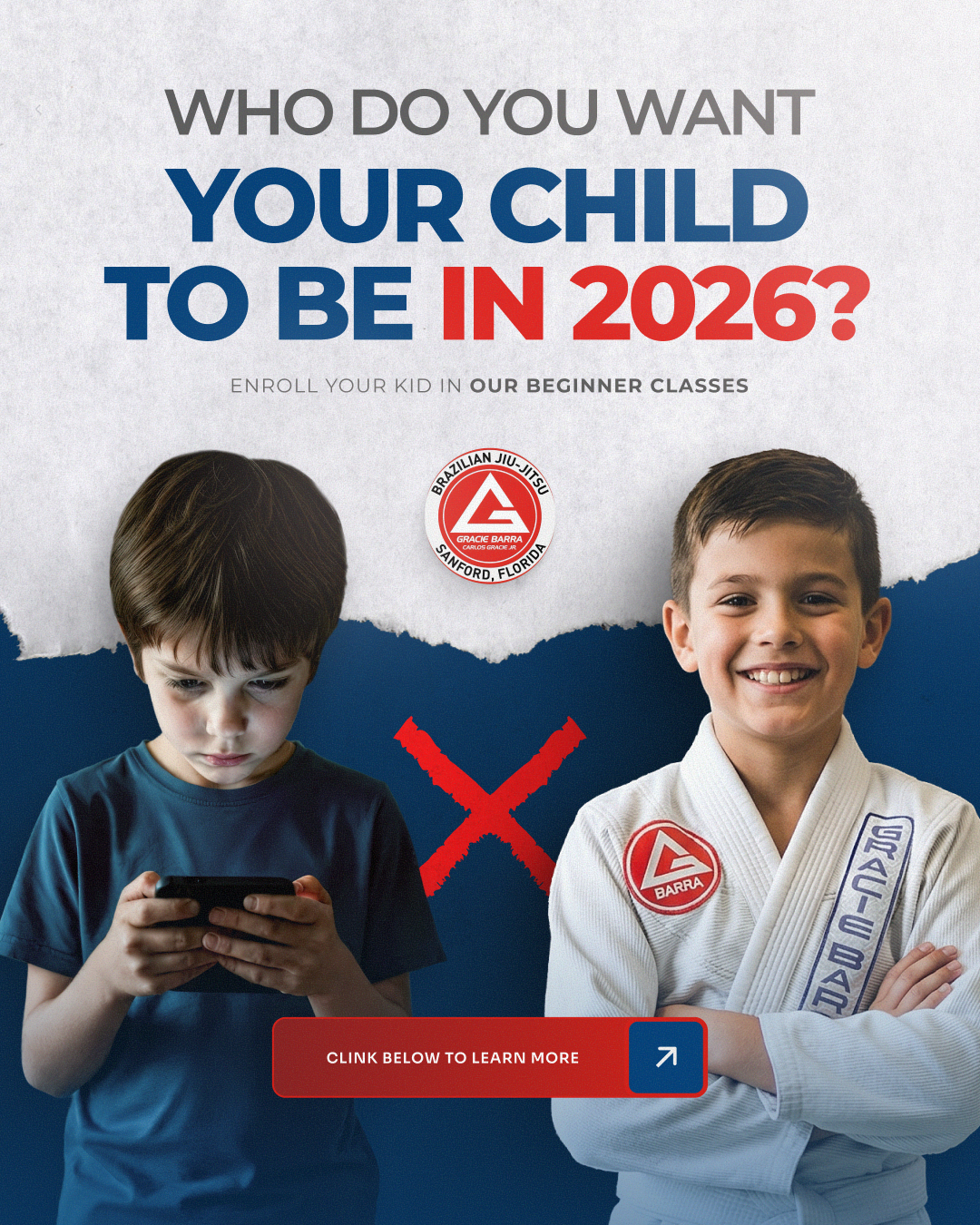 Gracie Barra Sanford Facebook ad: 2026 is closer than you think. Who will you be?