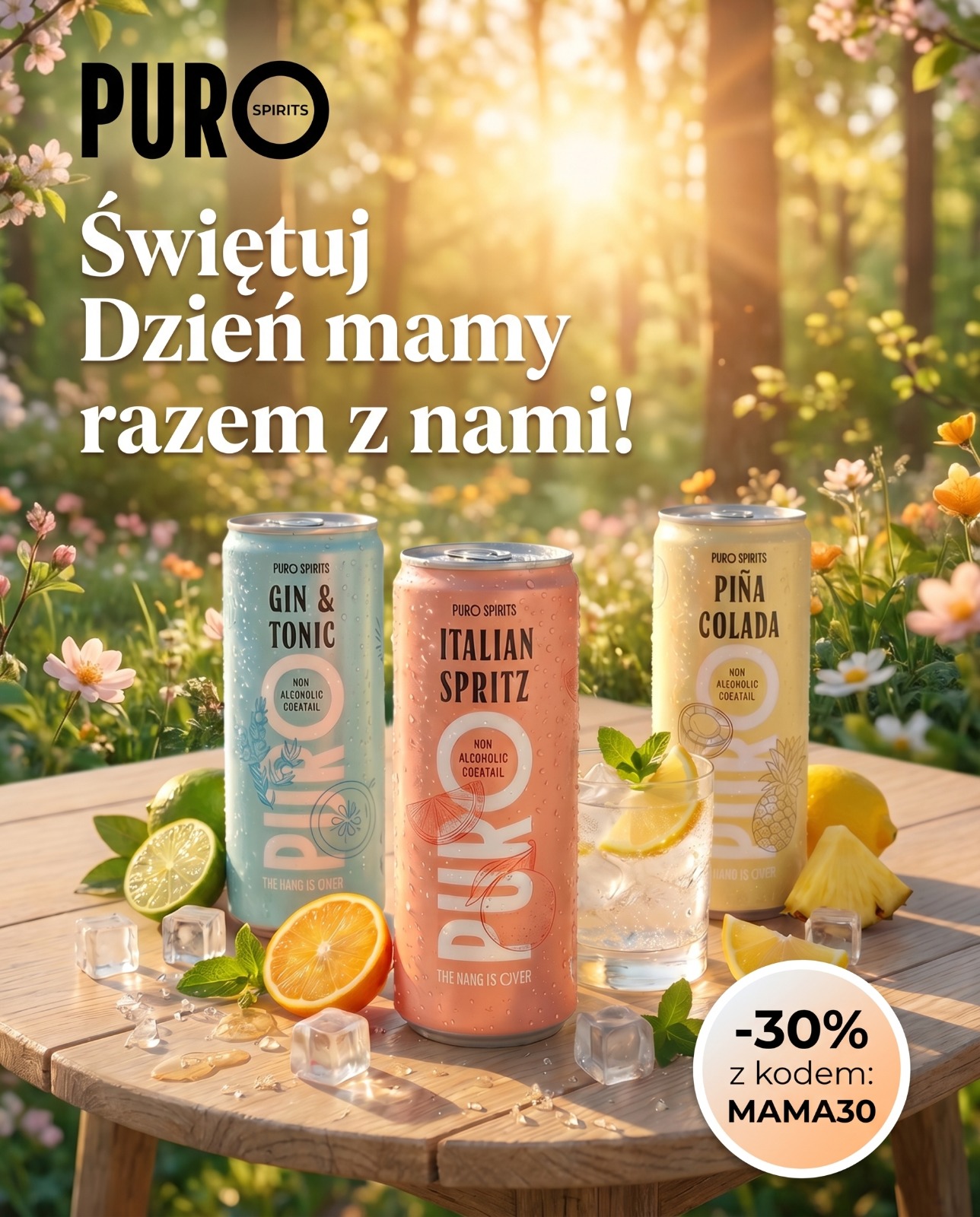 PURO Spirits Non-Alcoholic Drinks Facebook ad