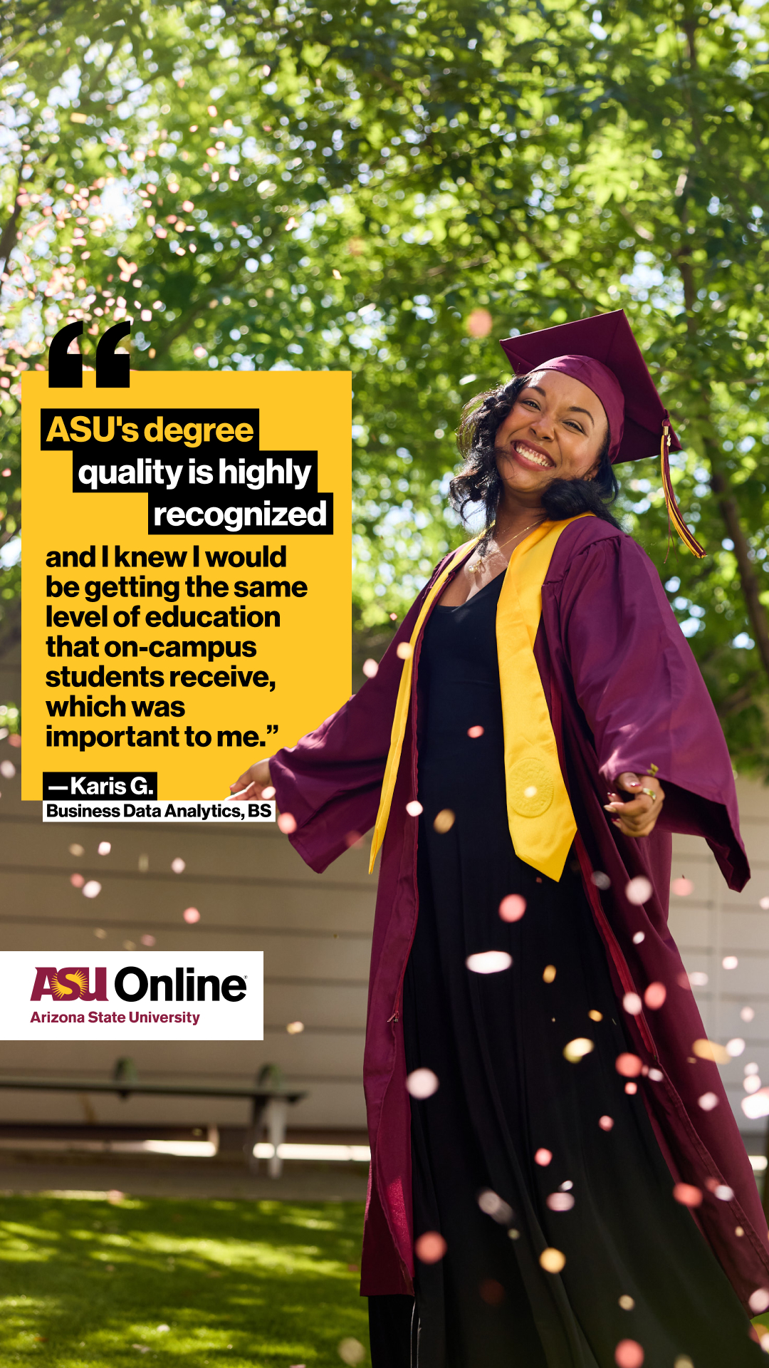 ASU Online Facebook ad