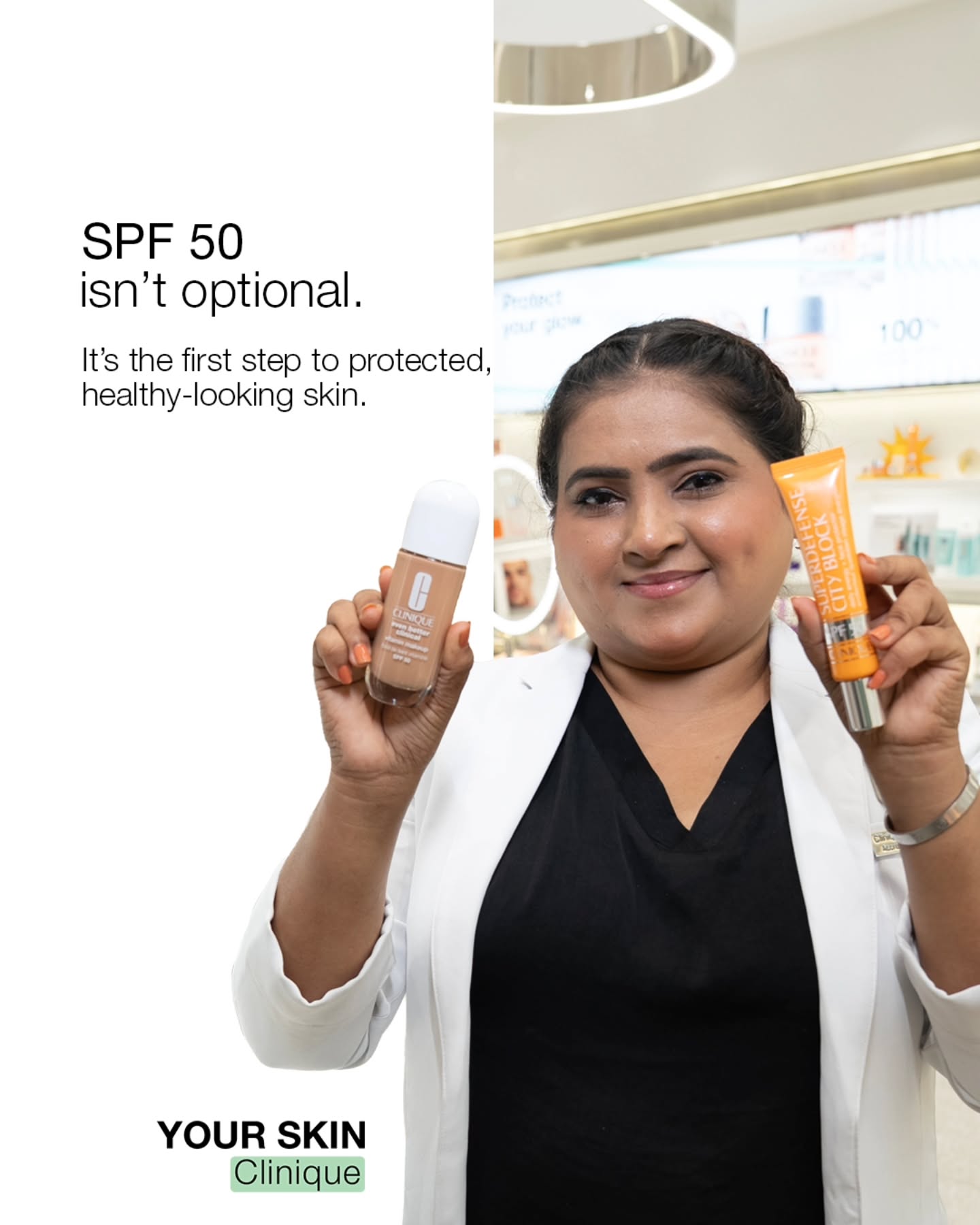 Clinique Facebook ad: Even Better Clinical Vitamin Makeup SPF 50 is…