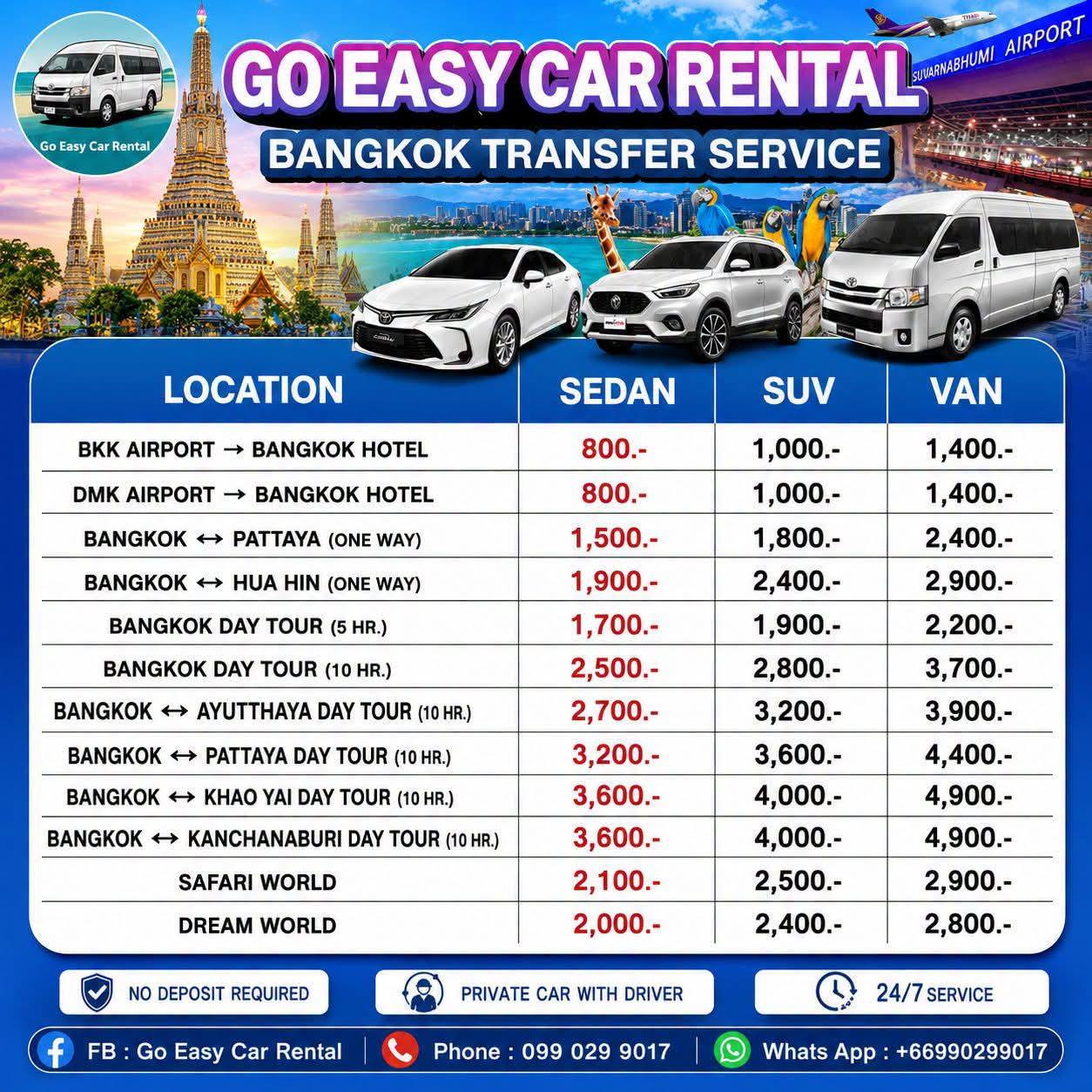 Go Easy Car Rental With Driver Facebook ad: Private Car Rental with driver