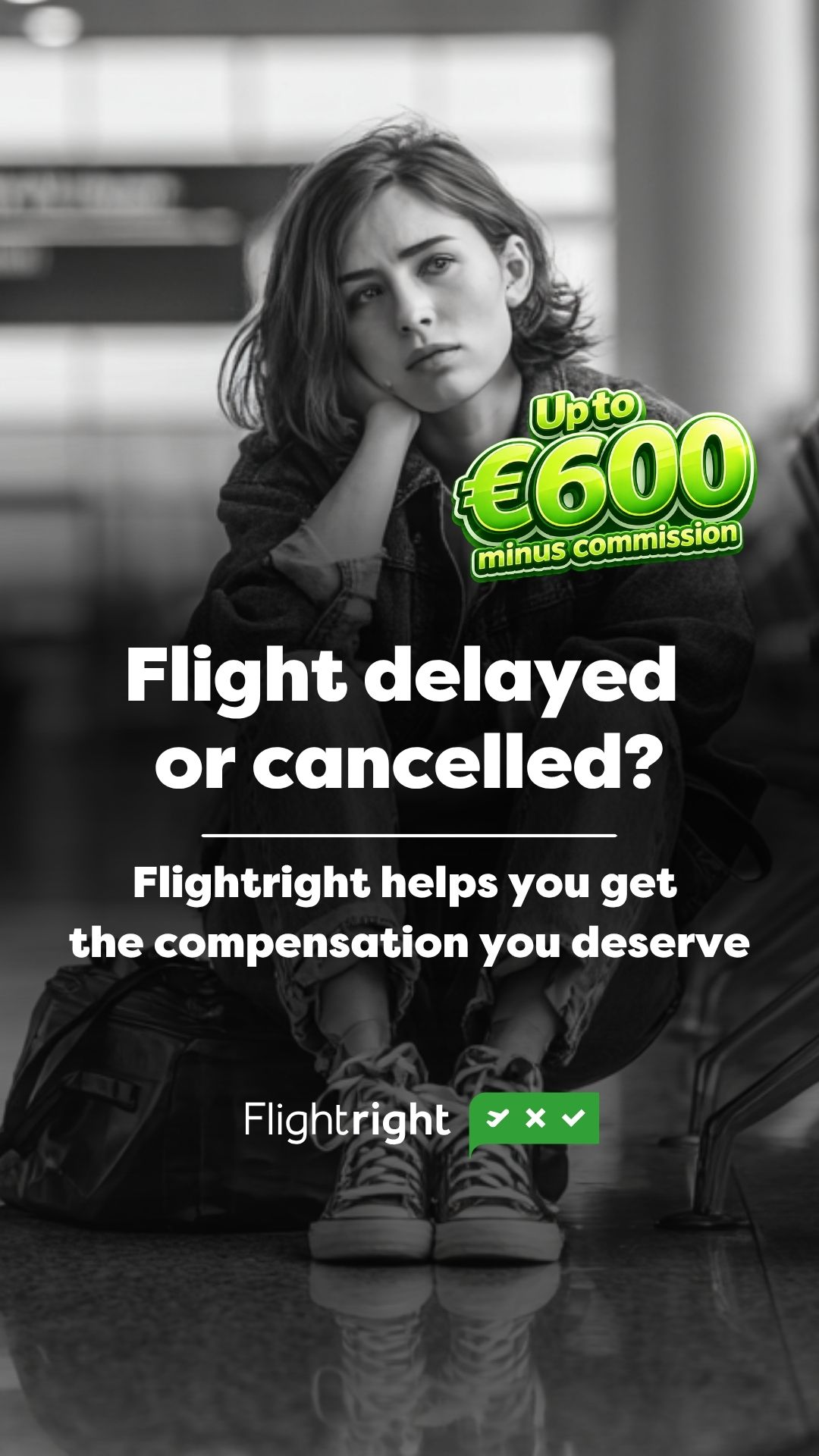 Flightright Facebook ad