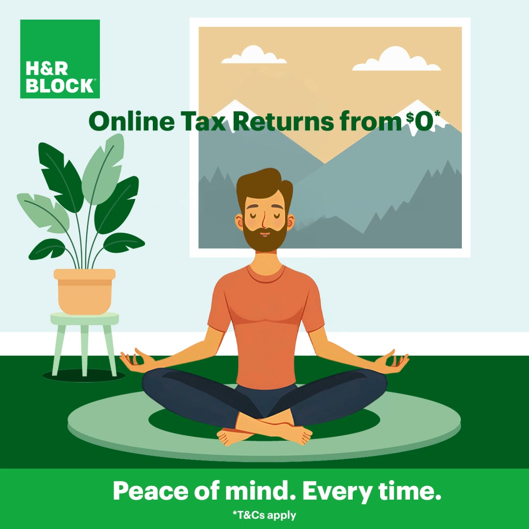 H&R Block Australia Facebook ad: Online Tax Returns from $0
