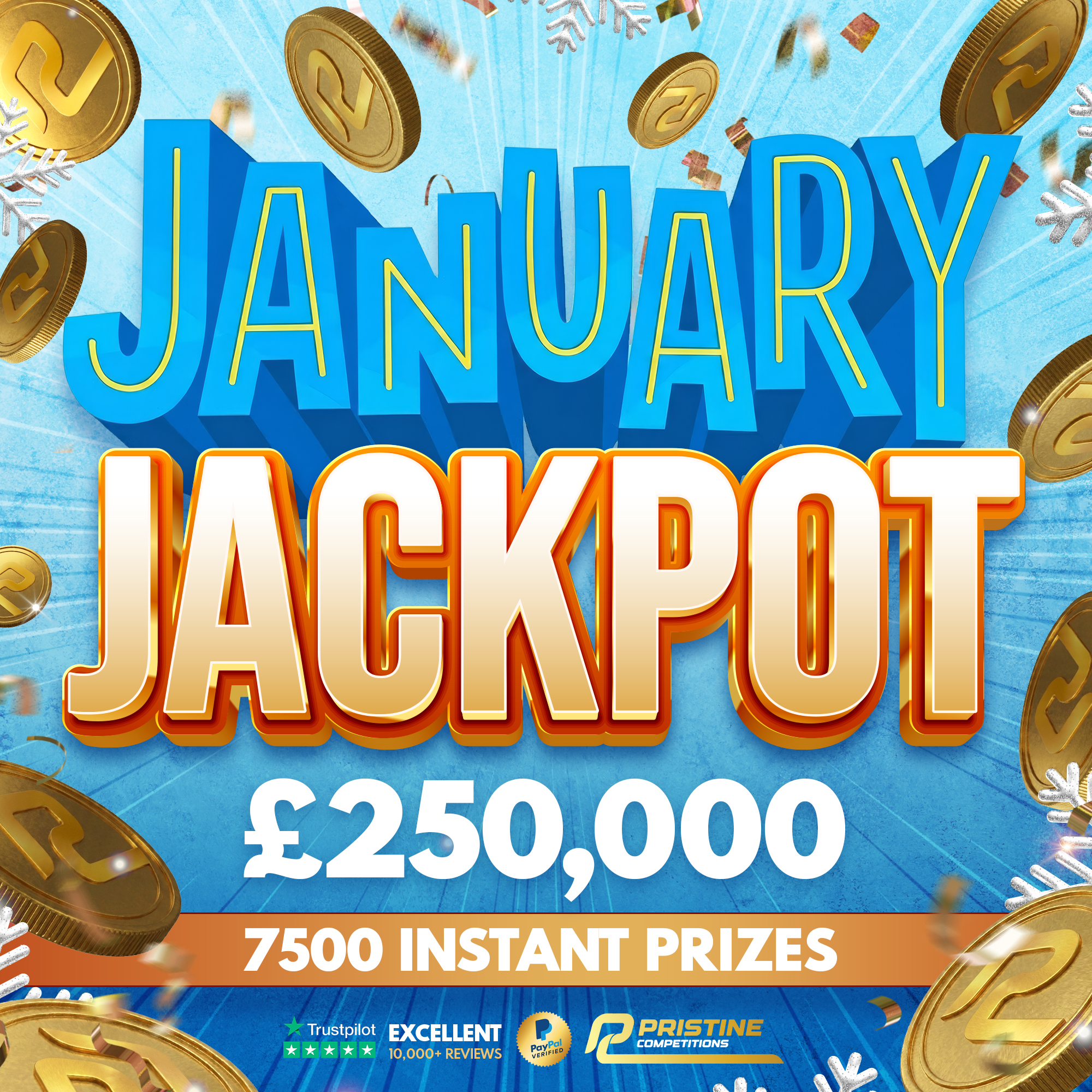 Pristine Competitions UK Facebook ad: WIN Up To £5000 Instantly!