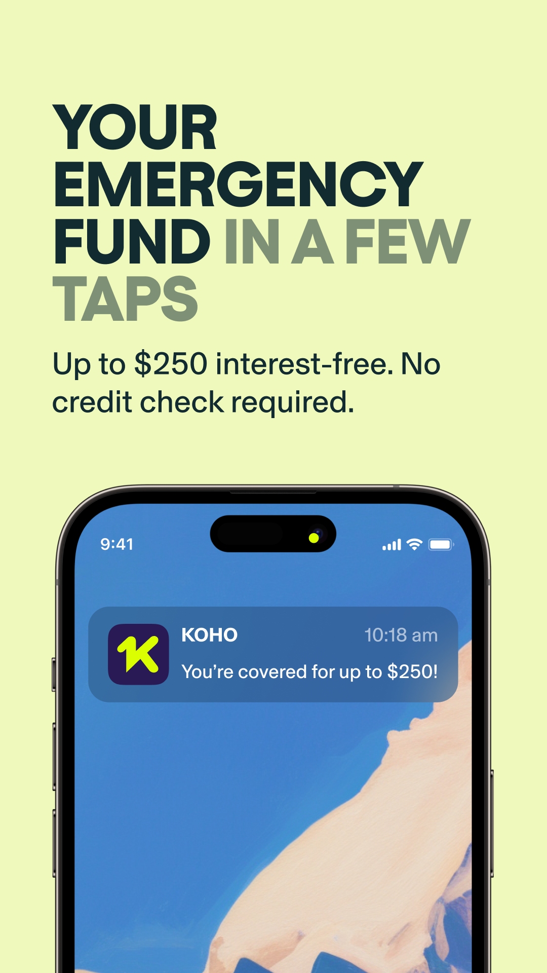 KOHO Facebook ad