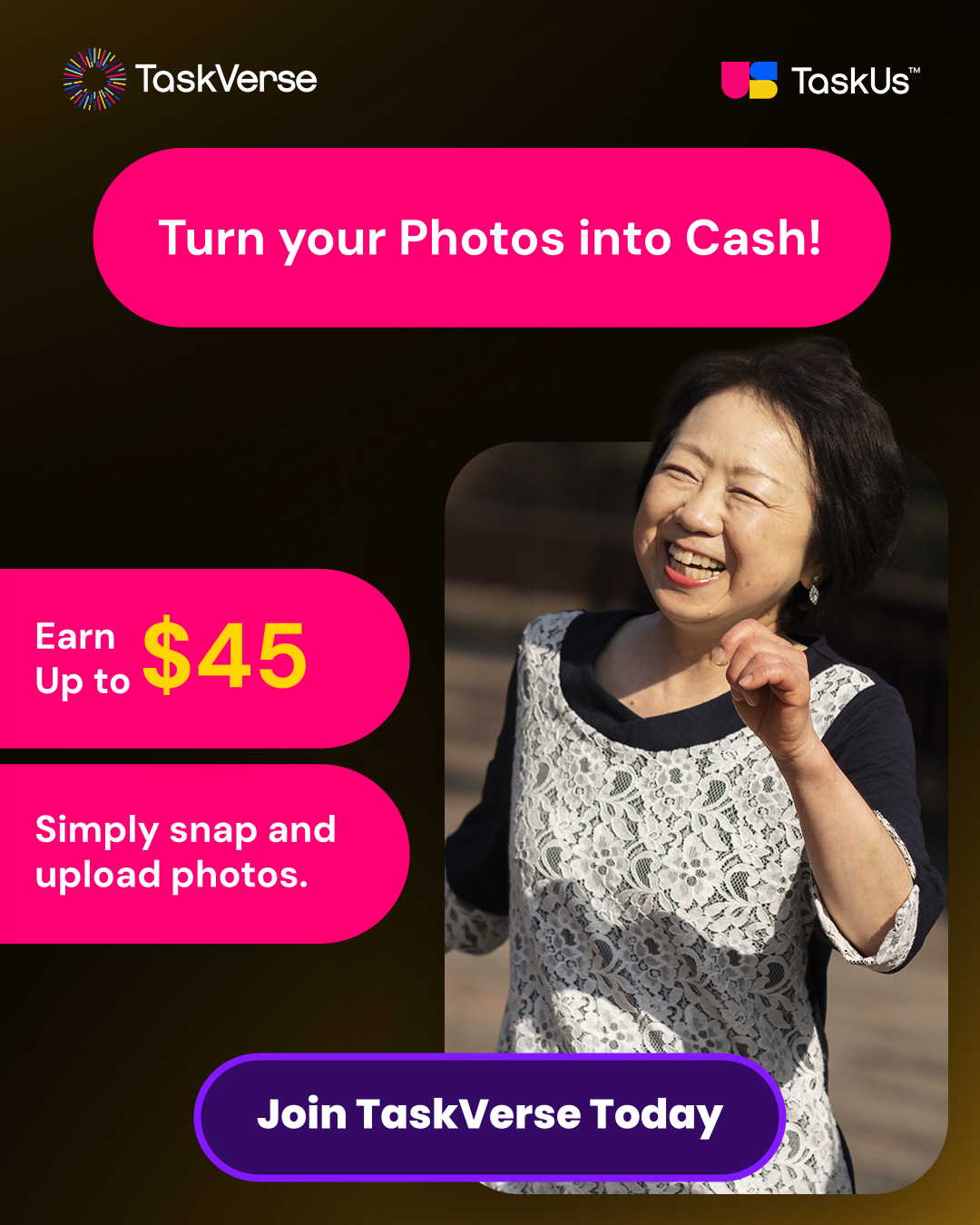 TaskUs Facebook ad