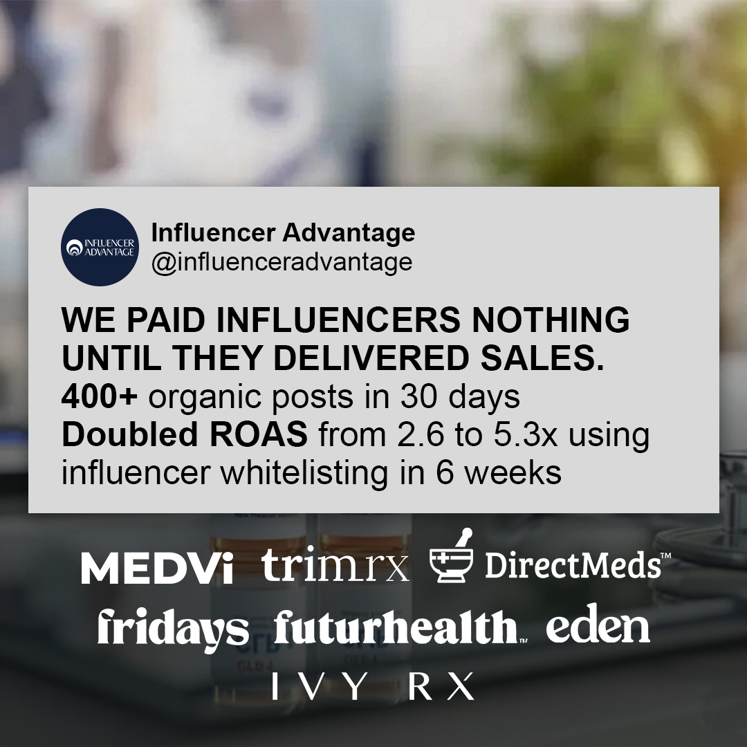 Influencer Advantage Facebook ad