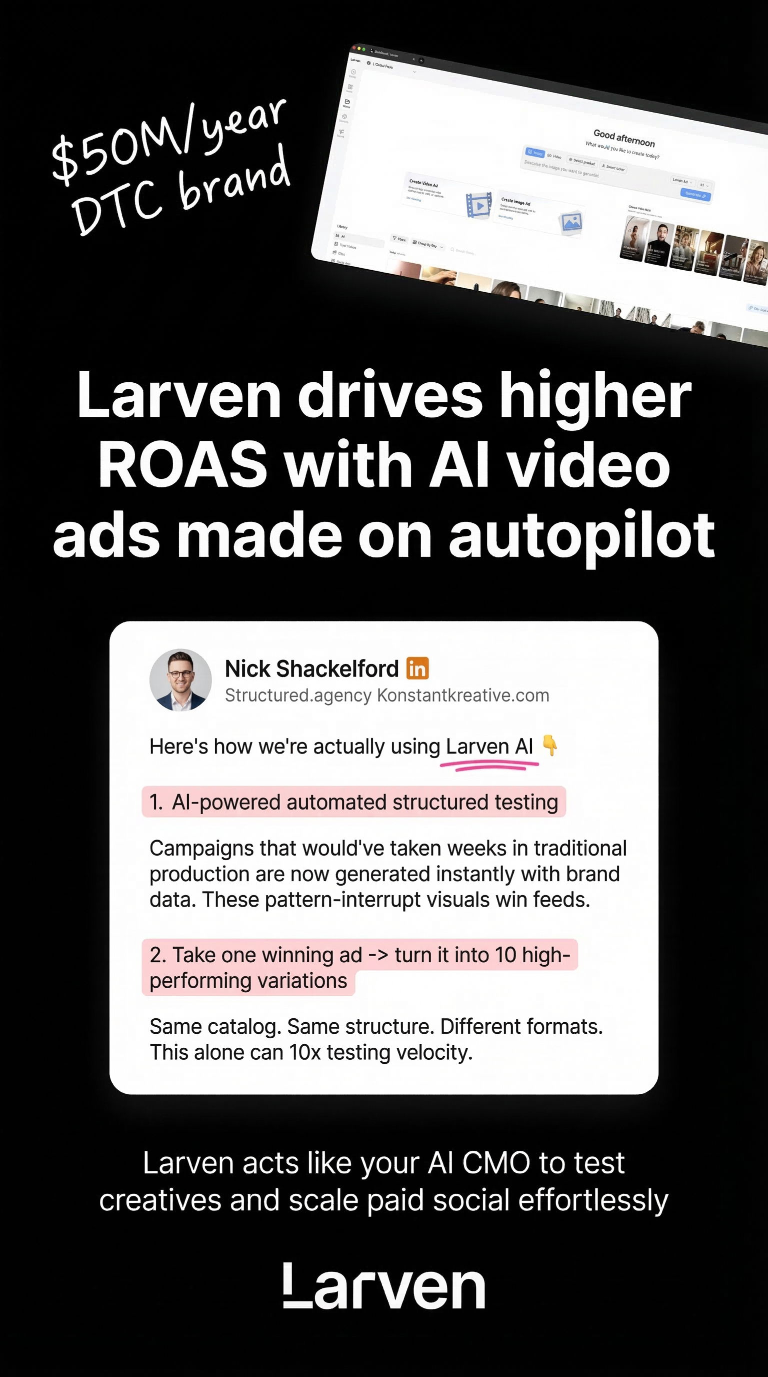 Larven AI Facebook ad