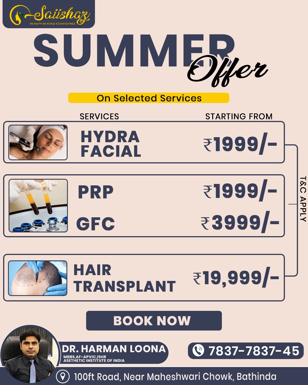 Saiishaz Facebook ad: Exclusive Summer Beauty & Aesthetic Offers