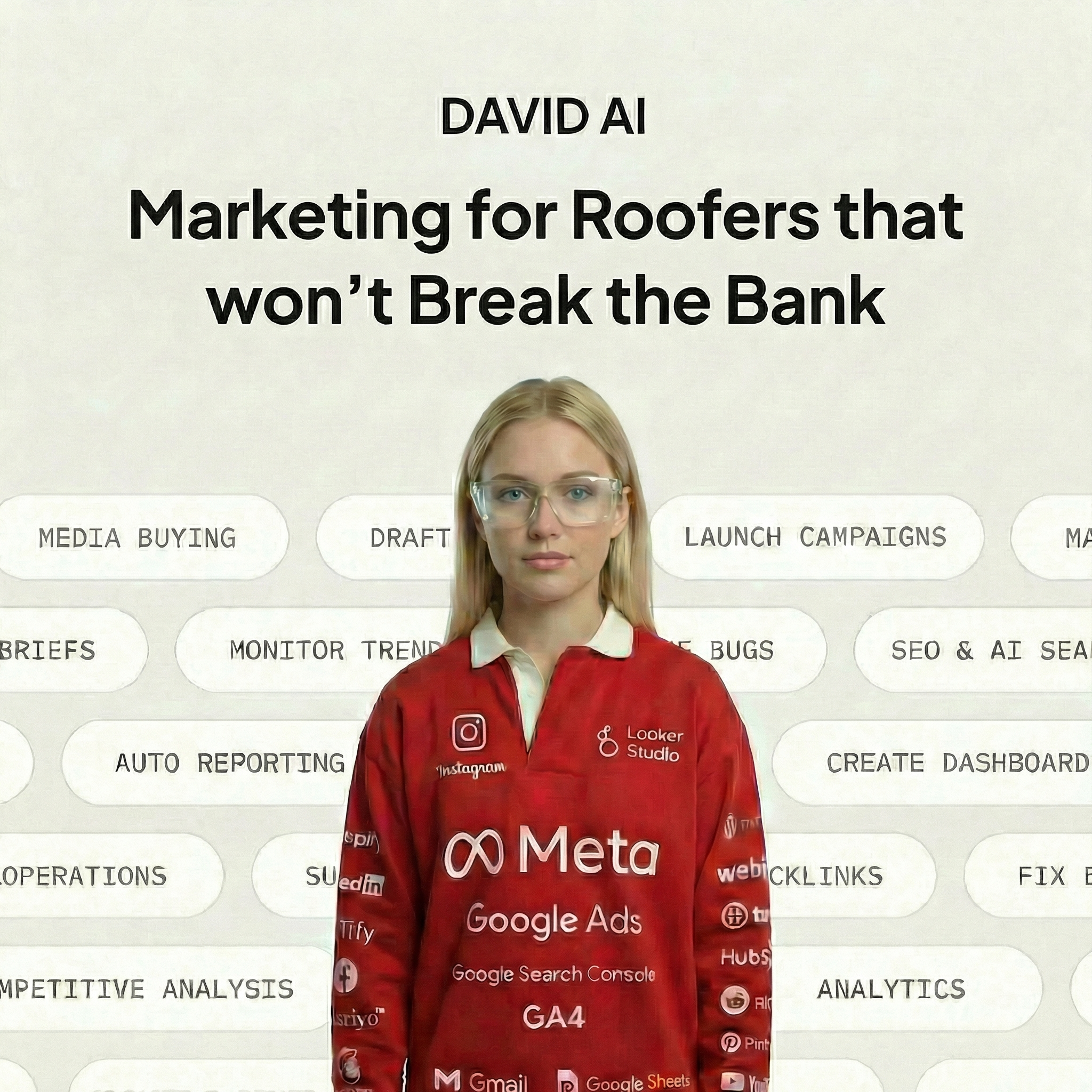 DAVID Marketing Facebook ad: Book More Roofing Projects. Automatically.
