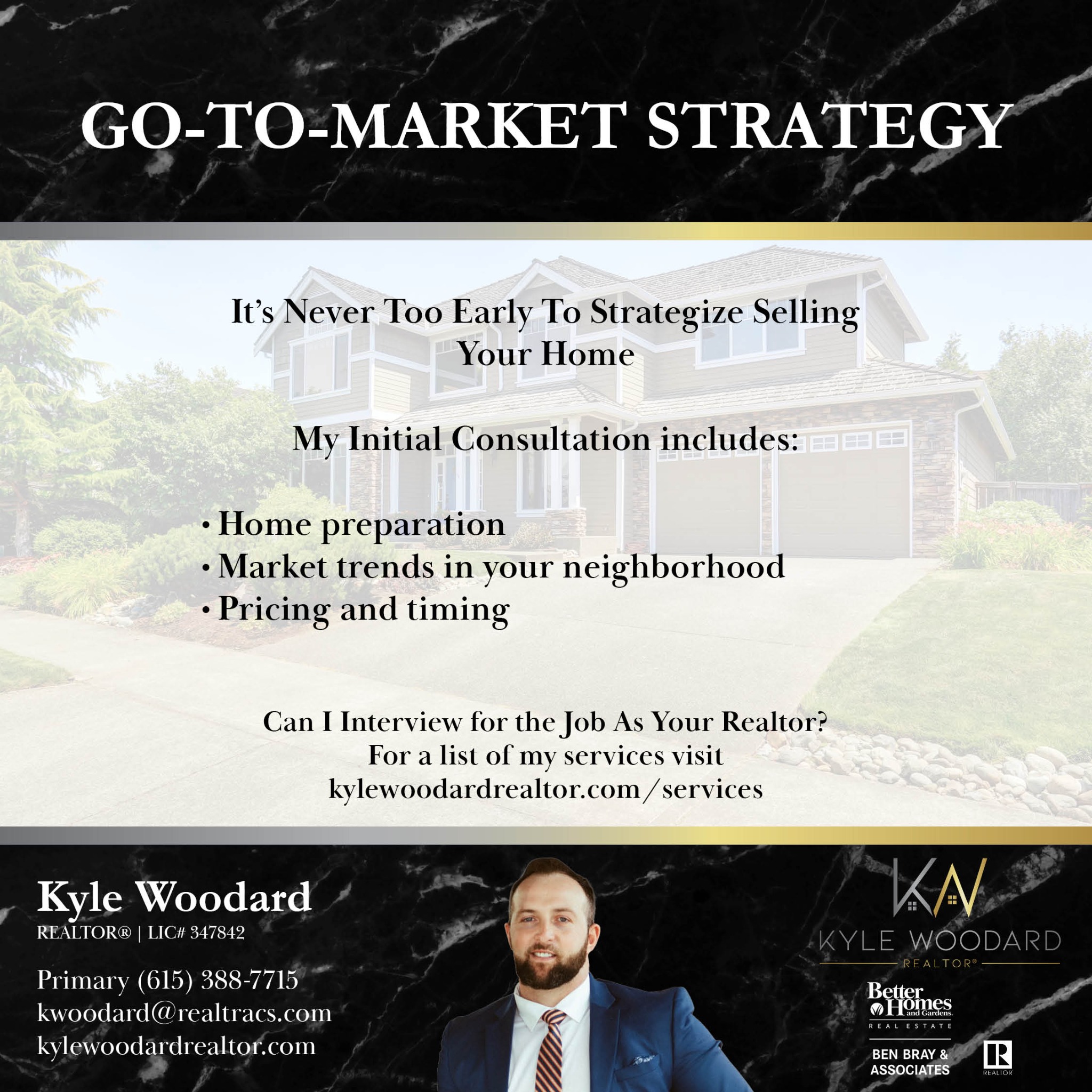 Kyle Woodard - realtor Facebook ad: Message or Call (615) 388-7715