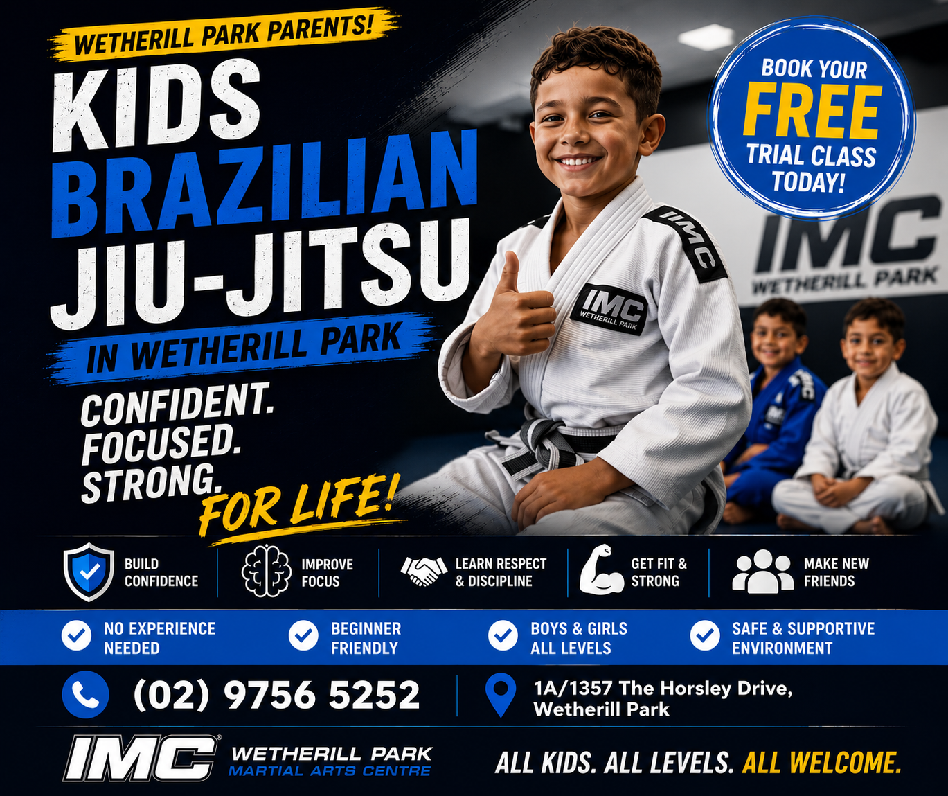 IMC Wetherill Park Martial Arts Centre Facebook ad: Get you free trial here