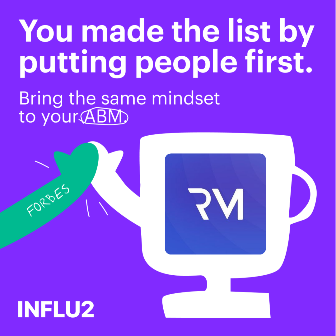 Influ2 x B2B marketing Facebook ad: Make ABM about people, not logos