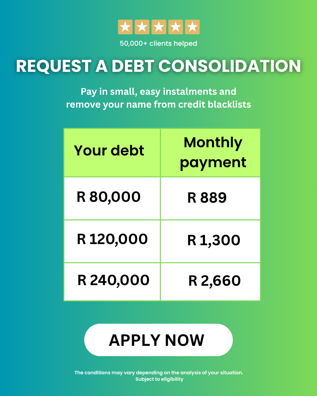 Fixmydebt Facebook ad