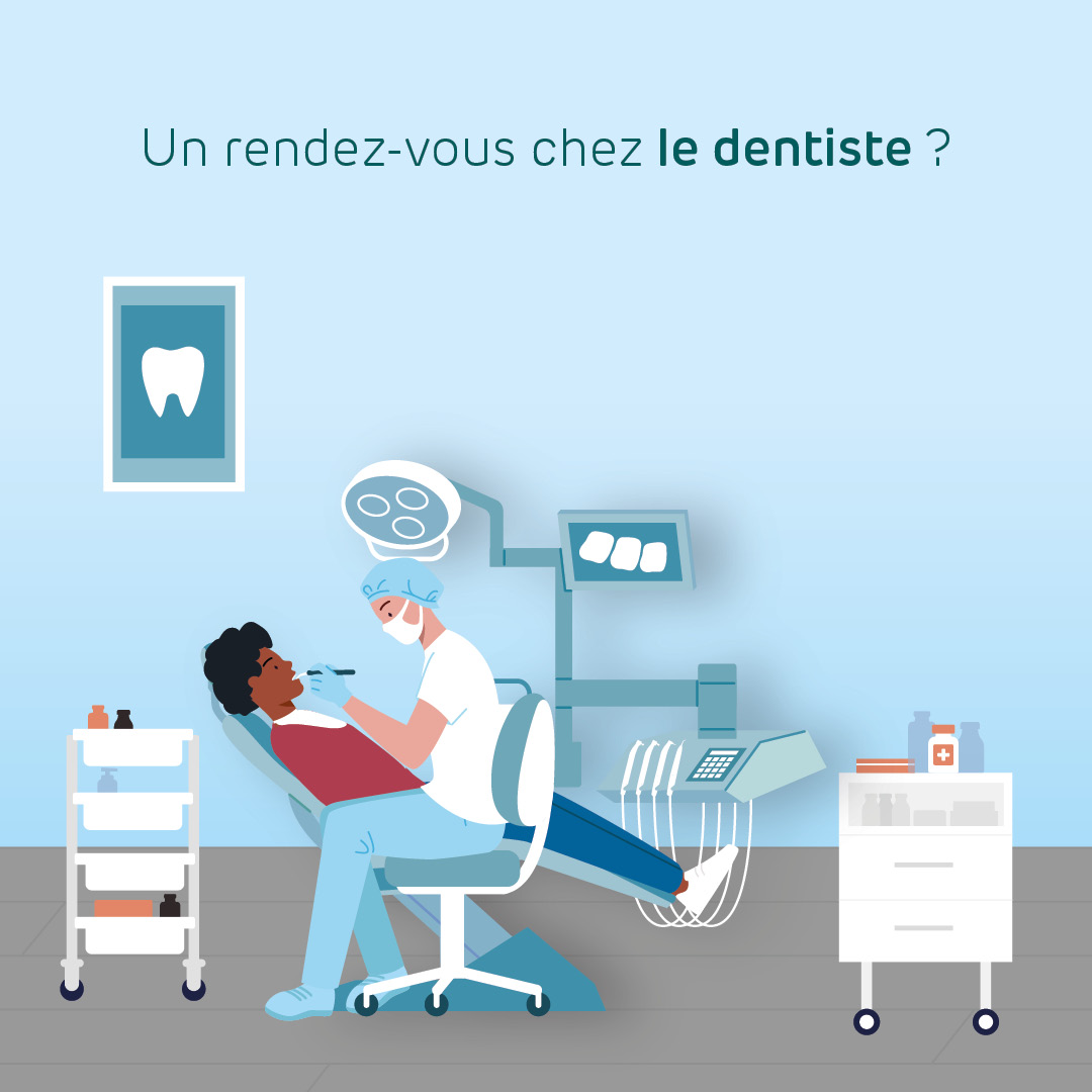 RIZIV - Rijksinstituut voor ziekte- en invaliditeitsverzekering Facebook ad: Vous avez rendez-vous chez le dentiste?