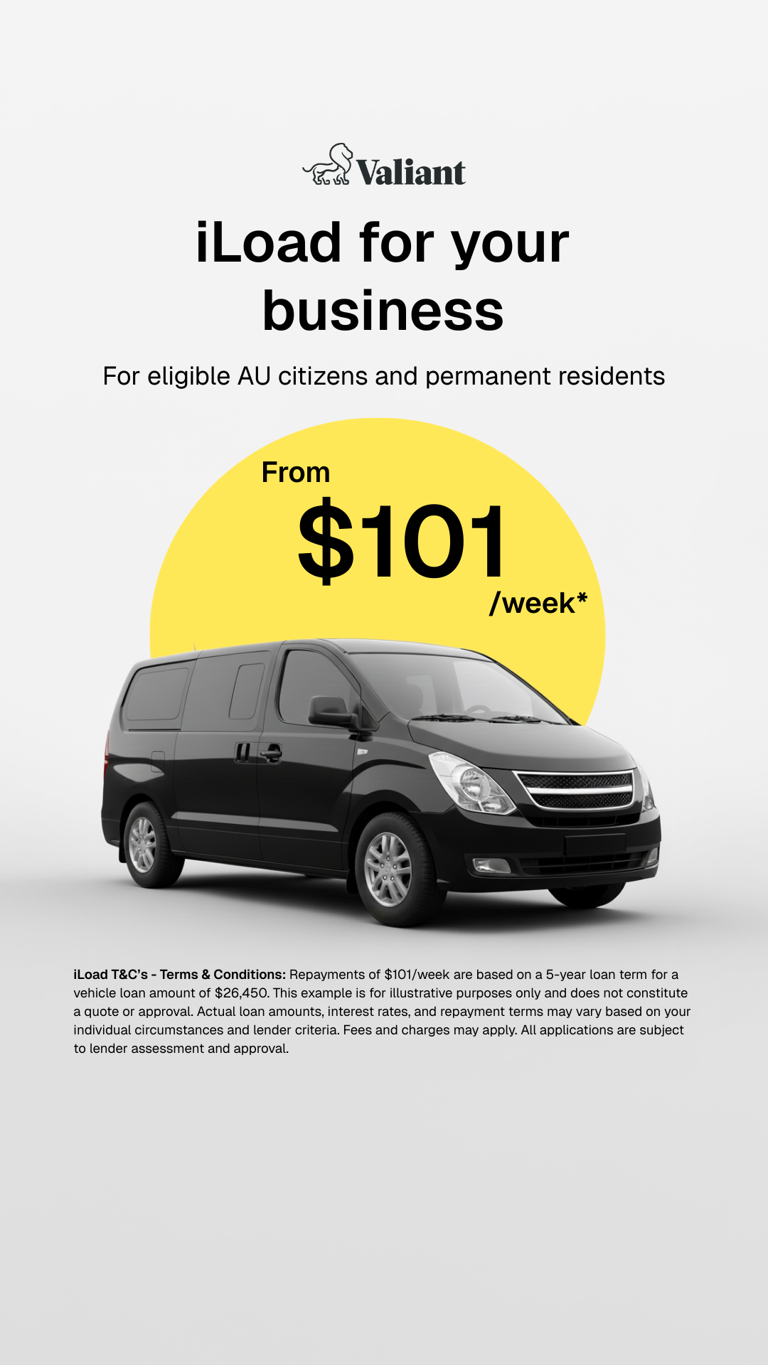 Valiant Business Loans Facebook ad