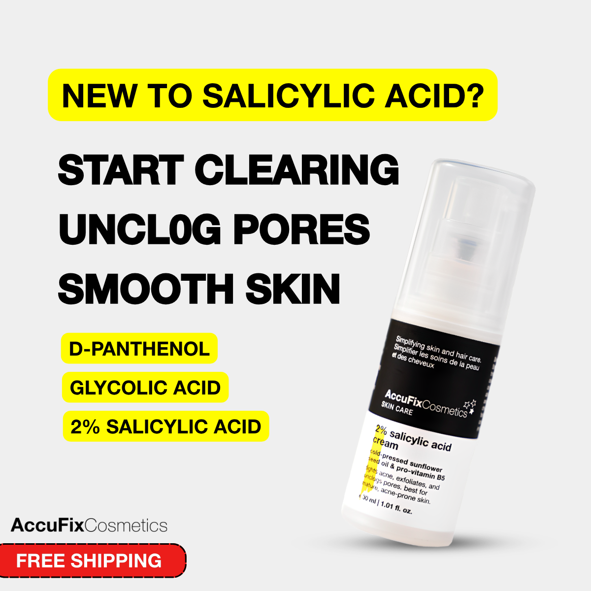 AccuFix Cosmetics Facebook ad