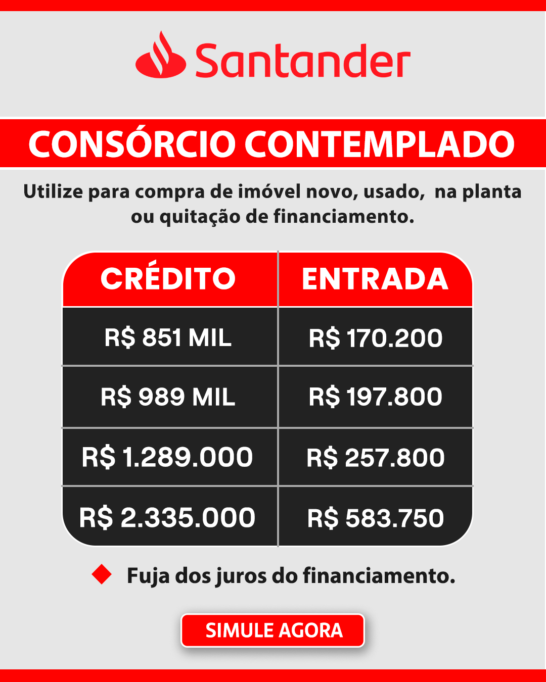 D&R Consórcios Facebook ad: Simule sem compromisso