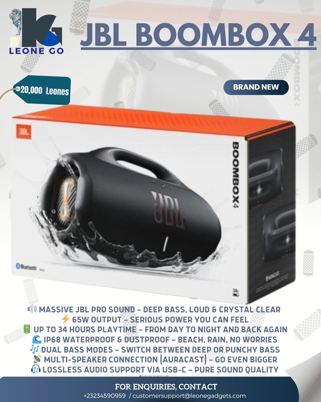 Leone Go Facebook ad: Big sound. Smart gadgets.