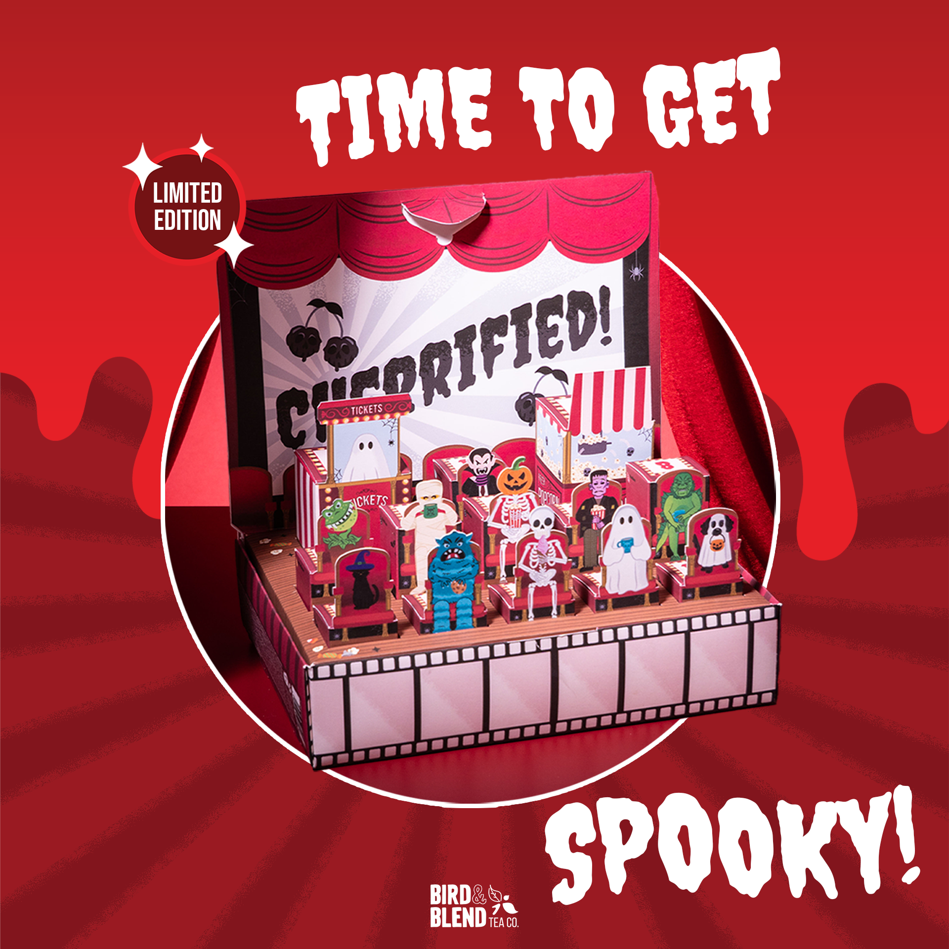 Bird & Blend Tea Co. Facebook ad: 13 Halloween Surprises