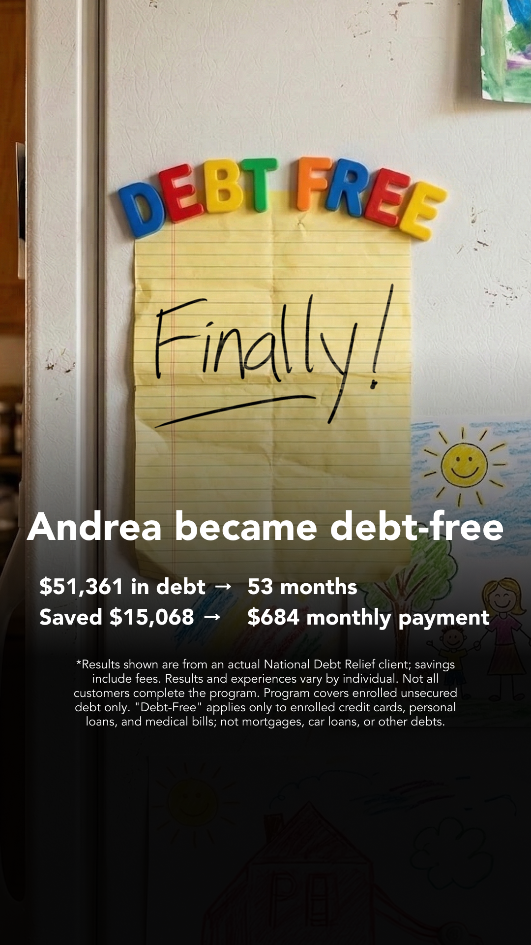 National Debt Relief Facebook ad