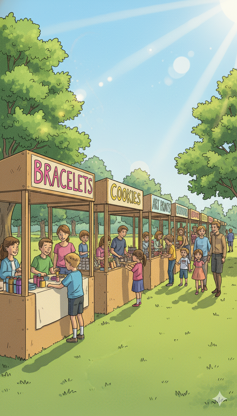 Acton Children's Business Fair Facebook ad from Oct 7, 2025
