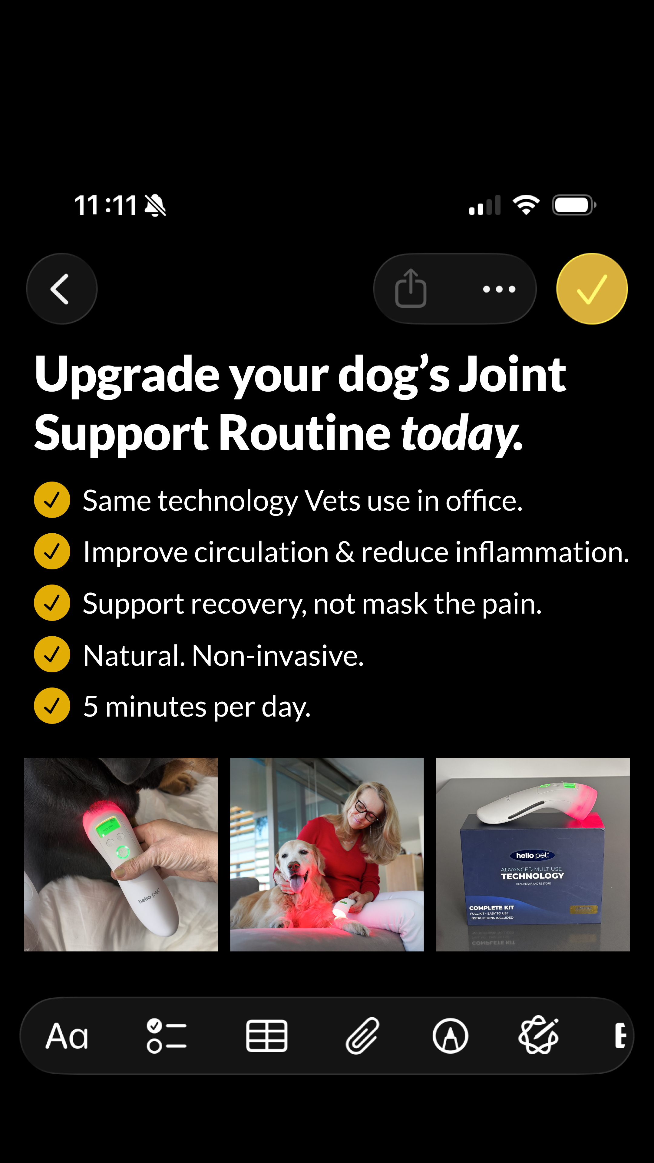 Helio Pet Facebook ad