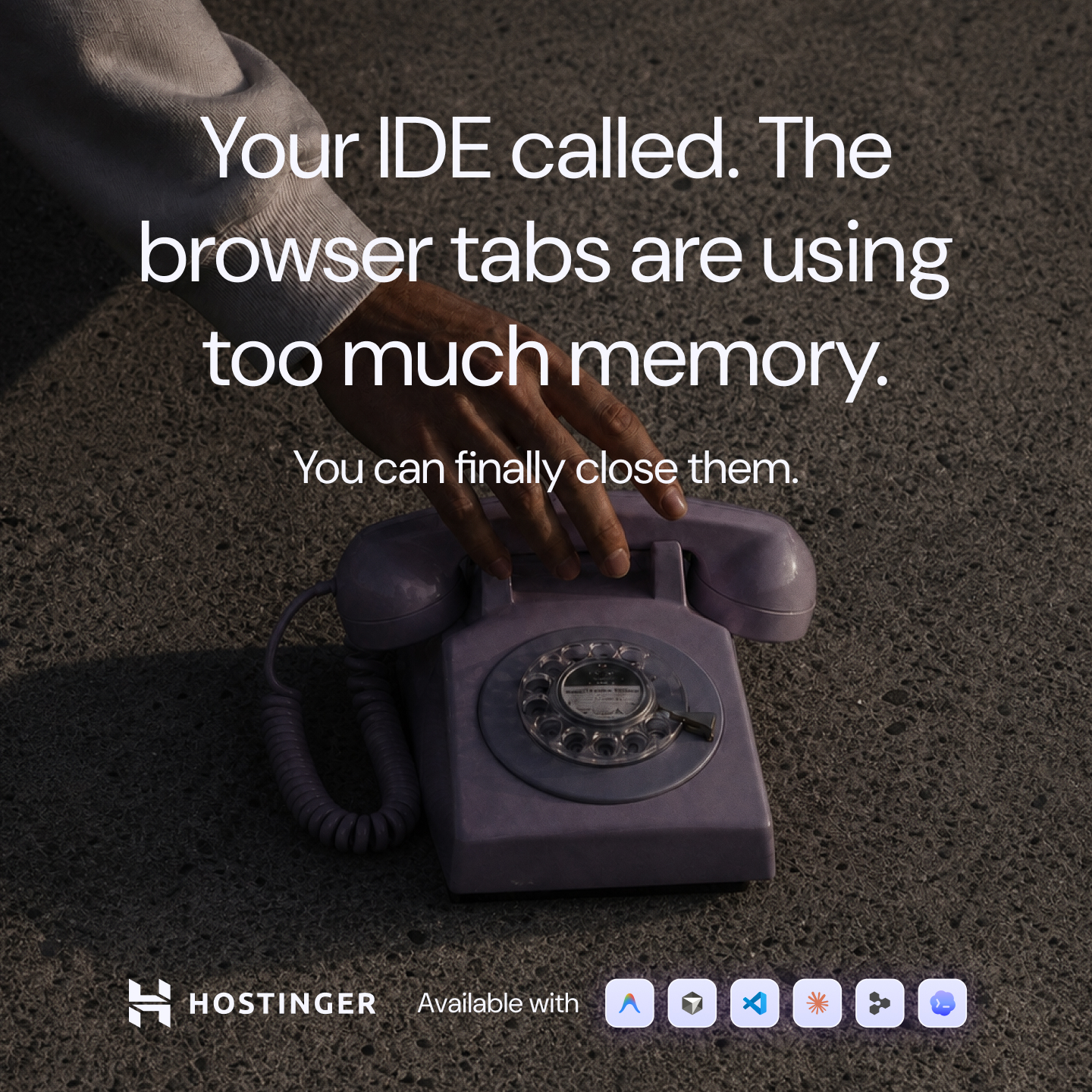 Hostinger Facebook ad: Deploy straight from your IDE