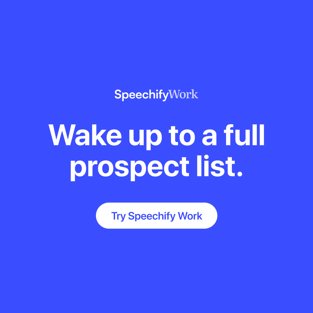 Speechify Facebook ad