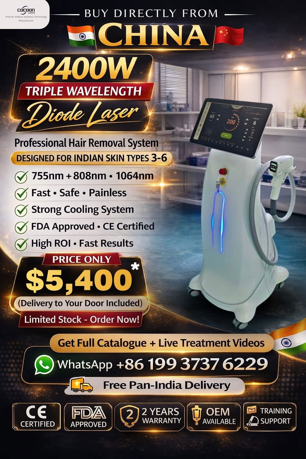 Cocoon laser Facebook ad