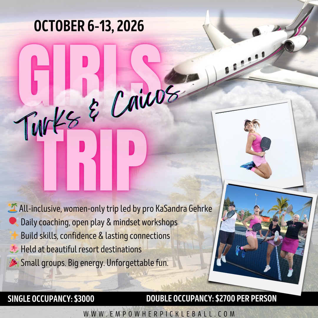 Empowher Pickleball Facebook ad: Women's Only Pickleball Retreat | Turks and Caicos | Oct…