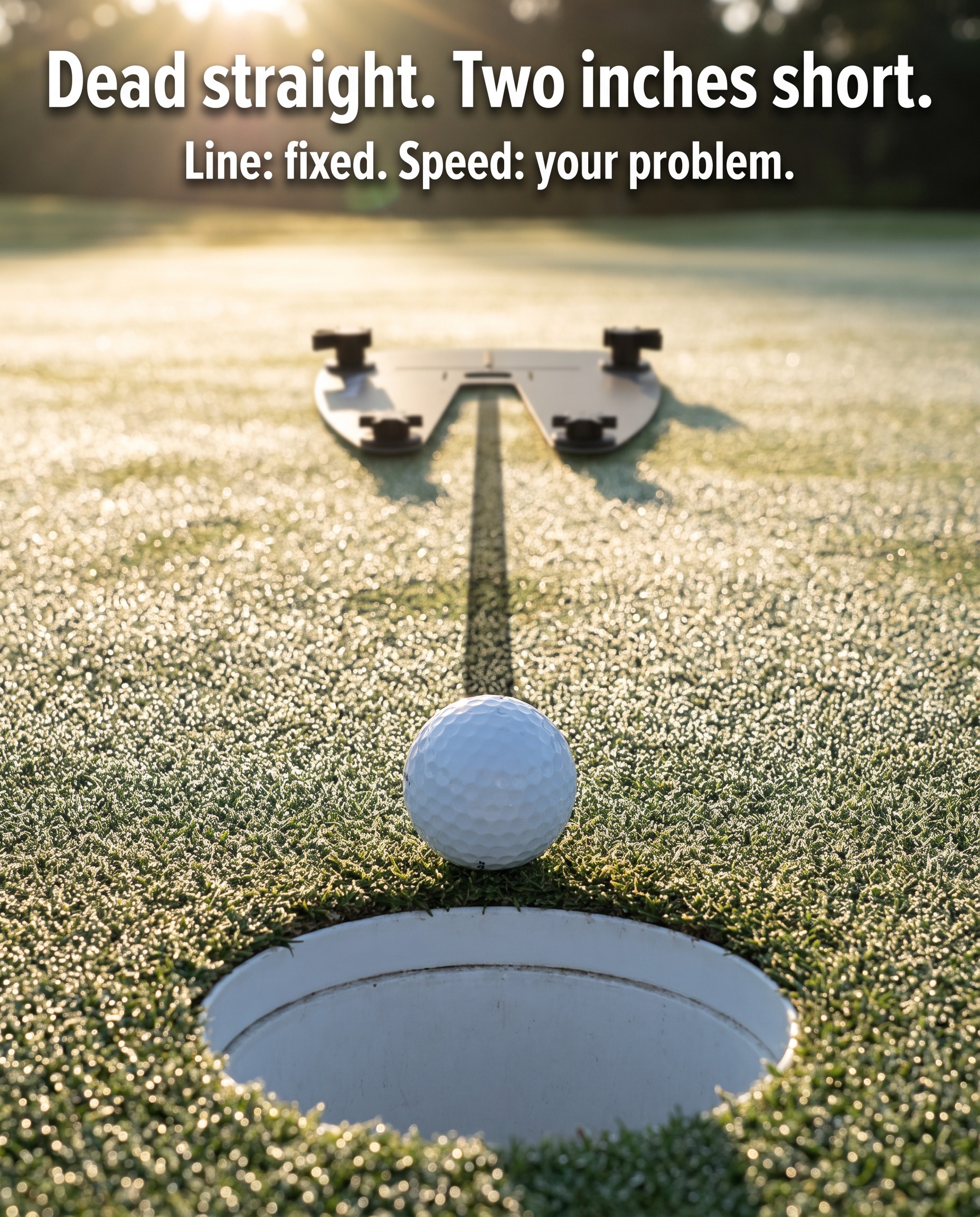 WhyGolf Facebook ad: Line Fixed. Now Work on Speed.