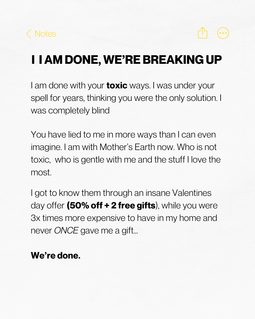 Mothers Earth Facebook ad