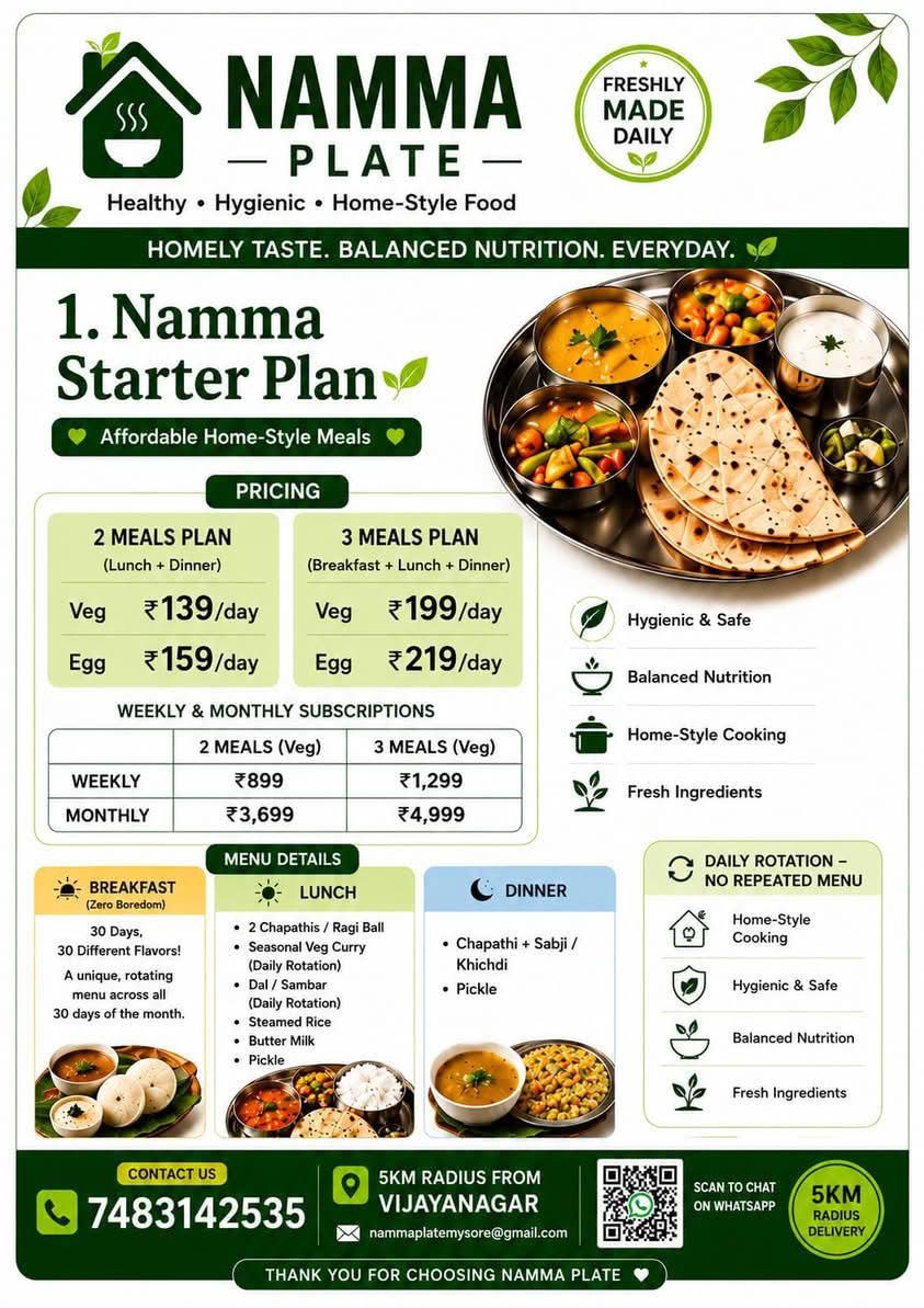 Nammaplate cloud kitchen Facebook ad
