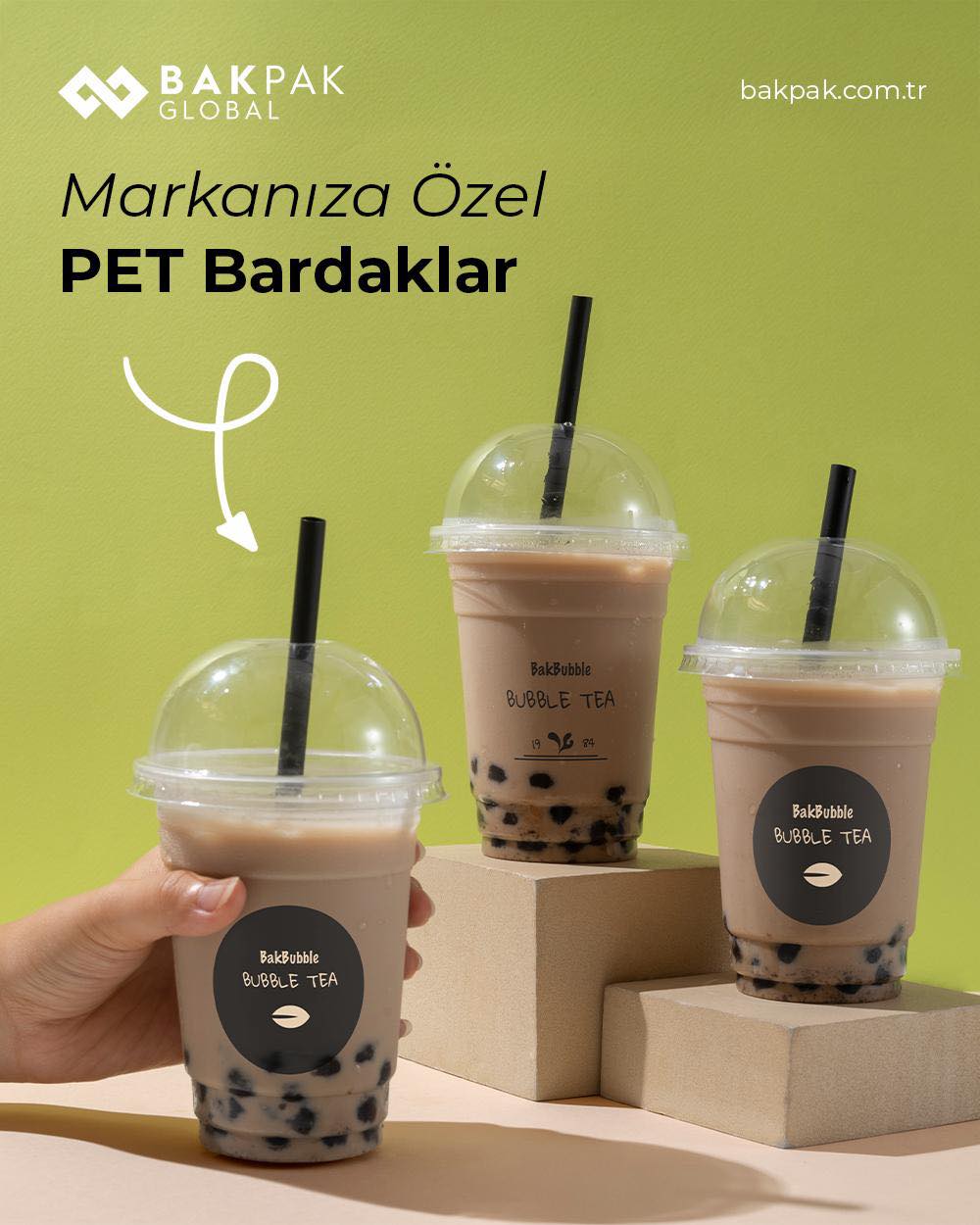 Bakpak Global Facebook ad: Sıcak havalar, içecek sunumunda büyük sınavdır.