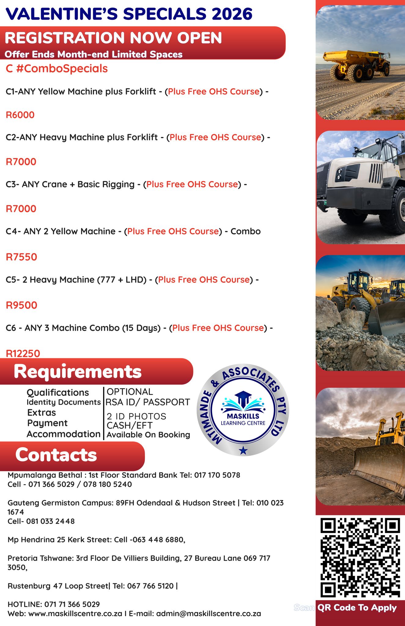 M A Skills Learning Centres Facebook ad: VALENTINE’S SPECIALS 2026 (01 to 28 February)